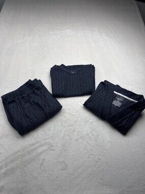 Live 2 Lounge Womens Heathered Navy Lounge Set - Top & Bottoms Size M